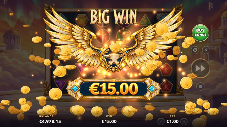 Multiplier orbs multiply the spin's win: here a ×6 orb turns €2.50 into €15