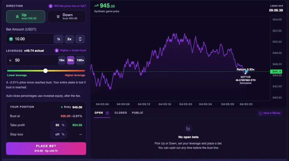 A round of Trader, recorded on the demo